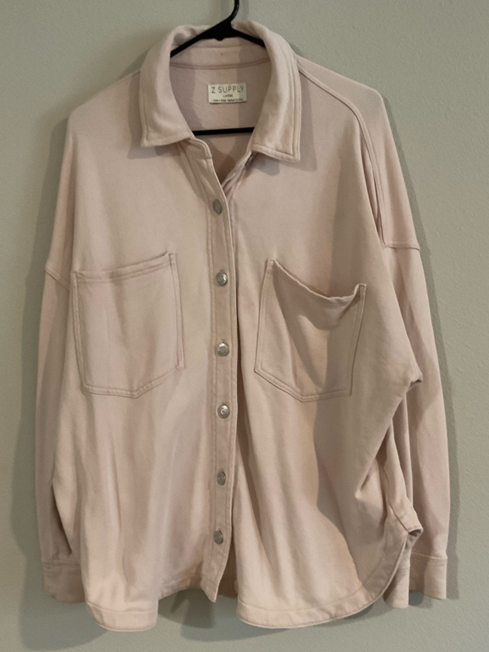 Z Supply Pale Blush Button Front Top